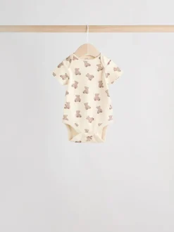 Marron chocolat - Bébé Manches courtes Bodysuits 5 Pack