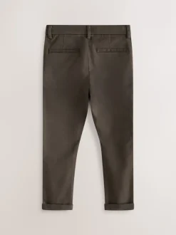 Marron chocolat - Pantalon chino extensible (3-17ans)