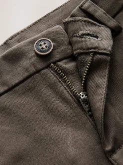 Marron chocolat - Pantalon chino extensible (3-17ans)