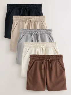 Marron chocolat/noir/pierre/gris - Short en jersey 3 Pack (3mois-7ans)