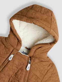 Marron dinosaure - Combinaison bébé matelassée JoJo Maman Bébé