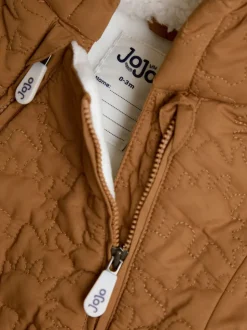 Marron dinosaure - Combinaison bébé matelassée JoJo Maman Bébé