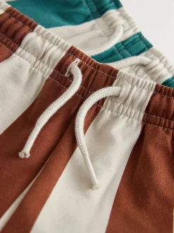 Marron et Bleu canard - Ensemble Sweat-shirt et Shorts à Col rond 2 (3mois -7ans)