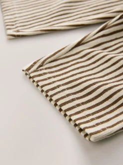 Marron et écru rayé - Jogging léger (3mois-7ans)