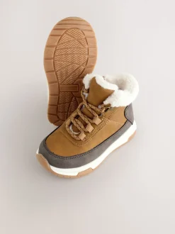 Marron fauve - Bottes de marche doublées chaudes