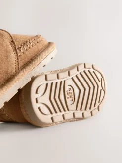 Marron fauve - Bottes en daim doublées et chaudes