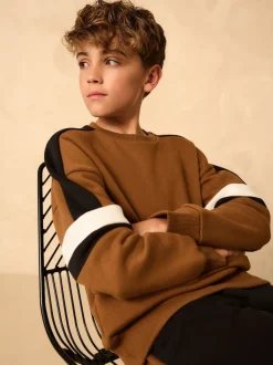 Marron fauve - Ensemble ras du cou color block (3-16ans)