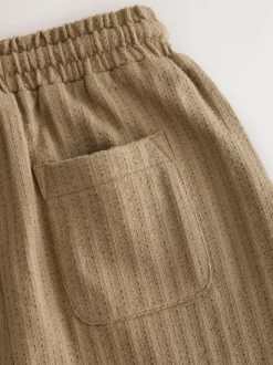 Marron fauve - Jogging en jersey texturé (3 mois-7 ans)