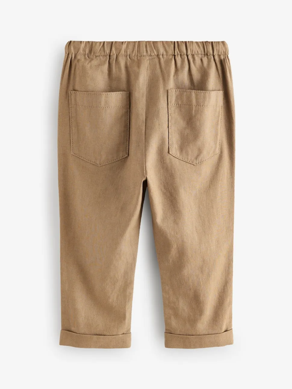 Marron fauve - Pantalon en lin Blend à enfiler (3mois-7ans)