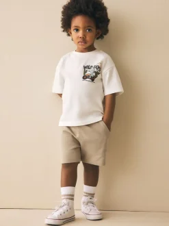 Marron fauve - Short en jersey (3mths-7yrs)