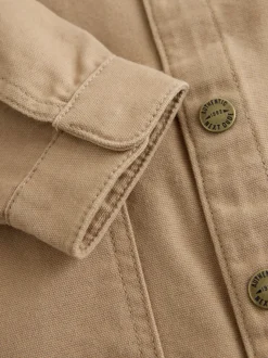 Marron fauve - Surchemise en toile (3mois à7ans)