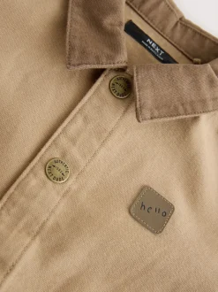 Marron fauve - Surchemise en toile (3mois à7ans)