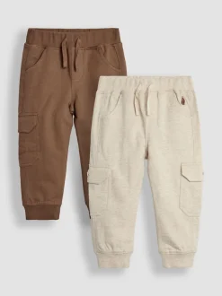 Marron fauve et chiné naturel - LotJojo Maman Bébé Cargos % Cotton Survêtement 100 2