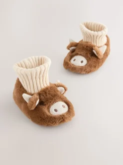 Marron Hamish - Bottes chaussons The Highland Cow