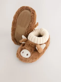 Marron Hamish - Bottes chaussons The Highland Cow