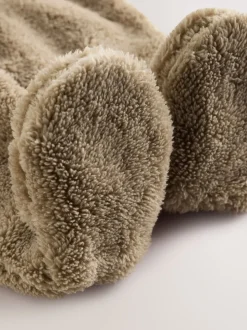 Marron mink - Combinaison bébé en polaire