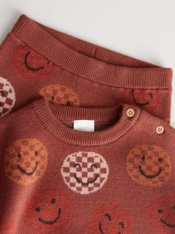 Marron rouille - Ensemble haut et legging en maille (0mois-2ans)