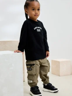 Marron taupe - Pantalon cargo à poche (3mois7ans)