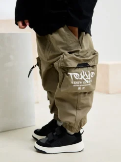 Marron taupe - Pantalon cargo à poche (3mois7ans)