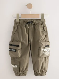 Marron taupe - Pantalon cargo à poche (3mois7ans)
