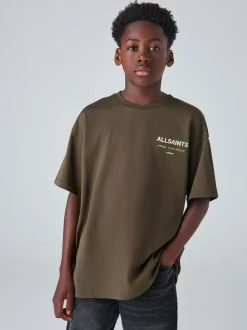 Marron/citron vert - T-shirt smALLSAINTS oversize en Coton à Col rond