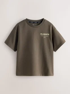 Marron/citron vert - T-shirt smALLSAINTS oversize en Coton à Col rond