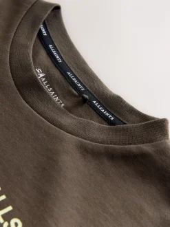 Marron/citron vert - T-shirt smALLSAINTS oversize en Coton à Col rond