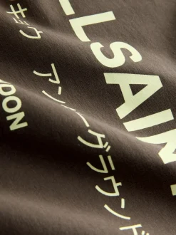 Marron/citron vert - T-shirt smALLSAINTS oversize en Coton à Col rond