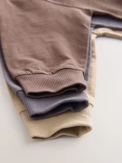 Marron/Crème heureux visage - Lot de 3 pyjamas oversize (9mois-10ans)