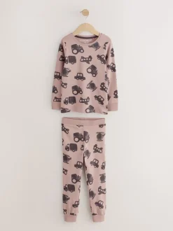 Marron/Crème Transport - Lot de 3 pyjamas Snuggle courts (9mois-10ans)