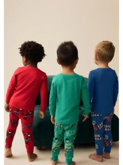Marvel Rouge/Vert/Bleu - Lot de 3 pyjamas Snuggle (9mois-8ans)