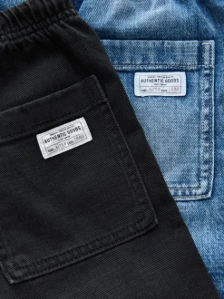 Mid Bleu/Noir - Bermuda Pull On Denim Shorts 2 Pack (3-16yrs)