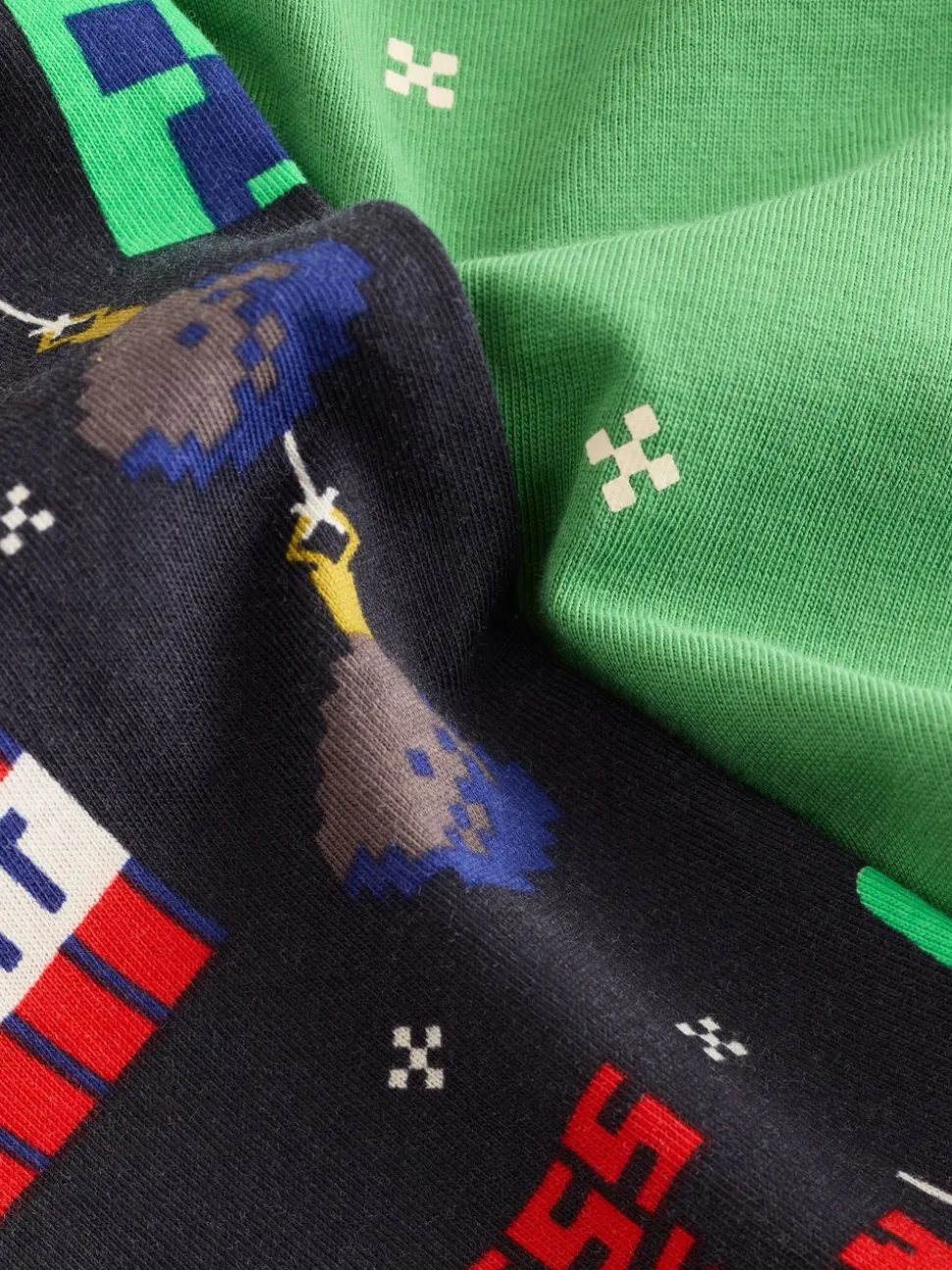 Minecraft vert/noir - Pyjama simple sous licence de Noël (5-16ans)