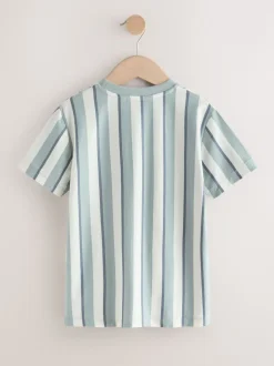 Minéral rayé - T-shirt imprimé graphique à manches courtes coupe régulière (3-16ans)