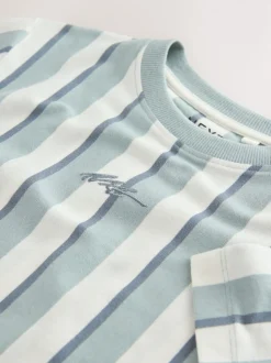 Minéral rayé - T-shirt imprimé graphique à manches courtes coupe régulière (3-16ans)