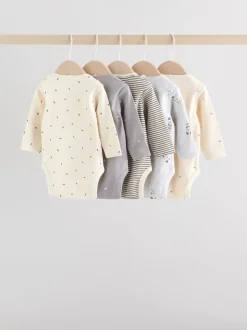 monochrome - Lot de 5 bodys à manches longues pour bébé