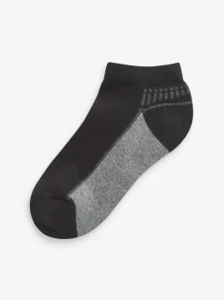 monochrome - Lot de 5 paires de chaussettes de sport à semelle rembourrée