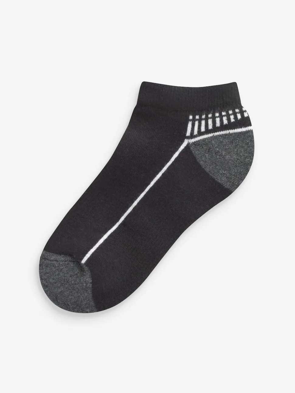 monochrome - Lot de 5 paires de chaussettes de sport à semelle rembourrée