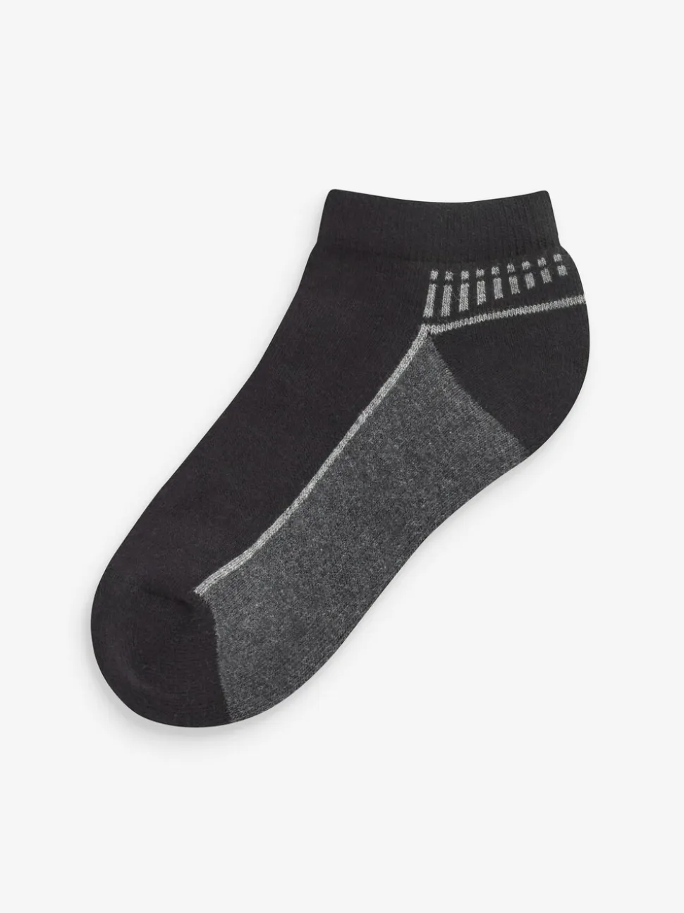 monochrome - Lot de 5 paires de chaussettes de sport à semelle rembourrée