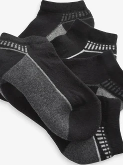 monochrome - Lot de 5 paires de chaussettes de sport à semelle rembourrée