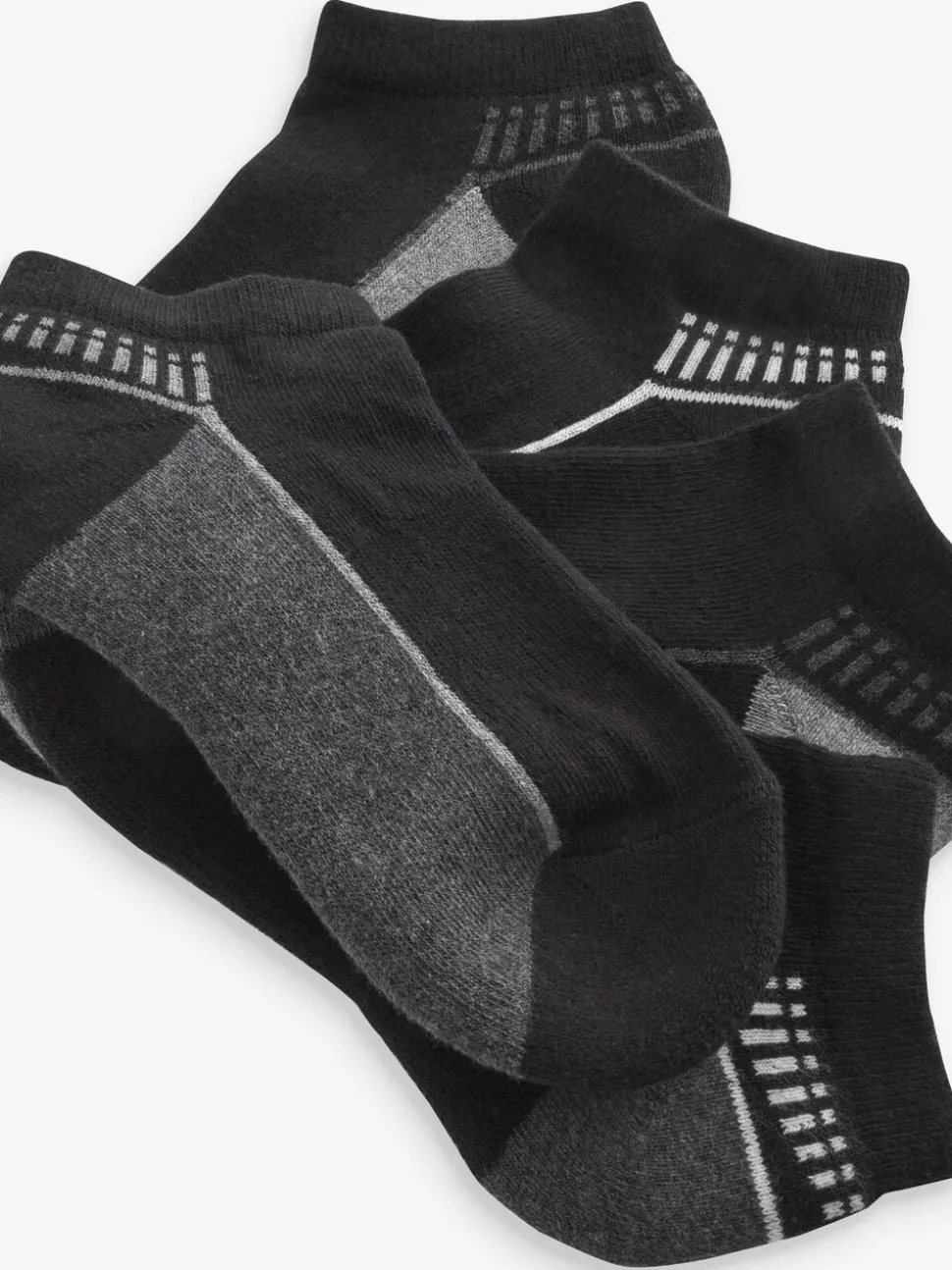 monochrome - Lot de 5 paires de chaussettes de sport à semelle rembourrée
