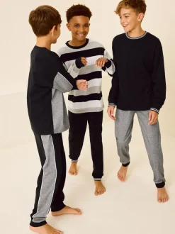 monochrome - Lot de 3 pyjamas à jambes courtes (3-16ans) (3-16ans)