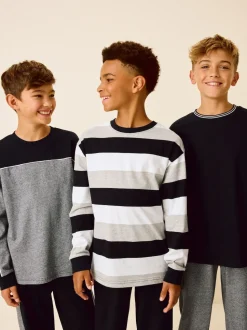 monochrome - Lot de 3 pyjamas à jambes courtes (3-16ans) (3-16ans)