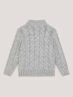 Monsoon pull boutonné en maille torsadée