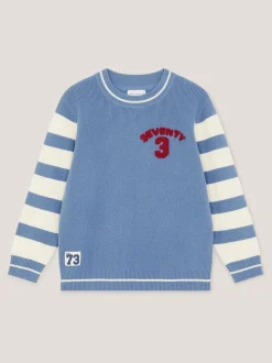 Monsoon Pull en maille rayé brodé