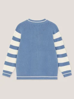 Monsoon Pull en maille rayé brodé