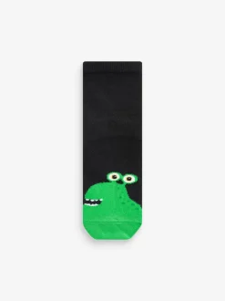 Monstres noir/lumineux - Paquet de chaussettes en coton riche 10