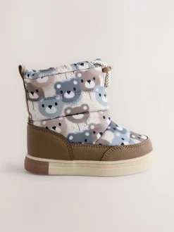 Motif ours neutre - Bottes/Bottines matelassées doublées™ thermiques et imperméables