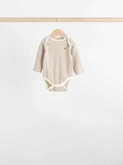 Motif ours neutre - Lot de 5 bodys à manches longues pour bébé