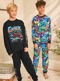 Multi Gamer - Lot de 2 pyjamas à manches longues (3-16ans)